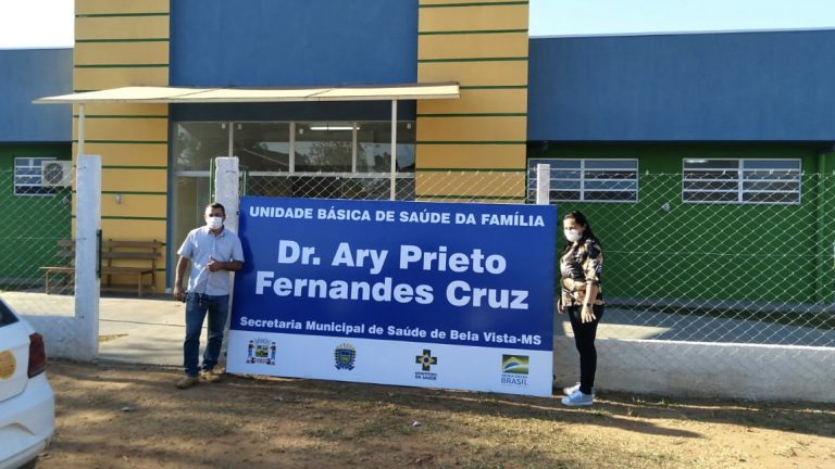 Ao lado do Vereador Geferson Vieira, secretária de saúde visita nova UBS que se chamará Dr. Ary Prieto Fernandes Cruz