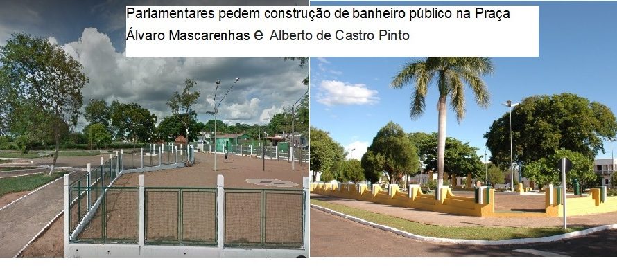Parlamentares pedem construção de banheiro público na Praça Álvaro Mascarenhas e Alberto de Castro Pinto