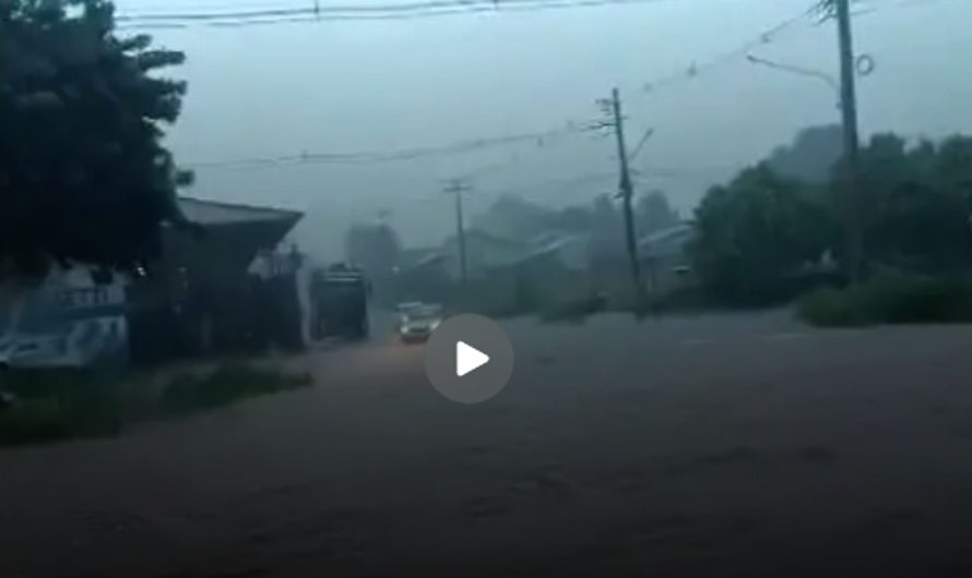 Temporal em Maracaju atinge 120 mm, causa alagamentos e prefeitura cria abrigo provisório