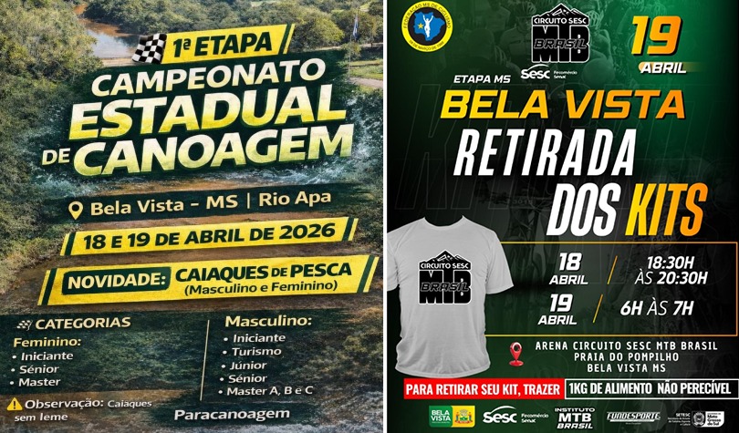 Bela Vista terá fim de semana de grande movimentação com esporte, feira e show musical