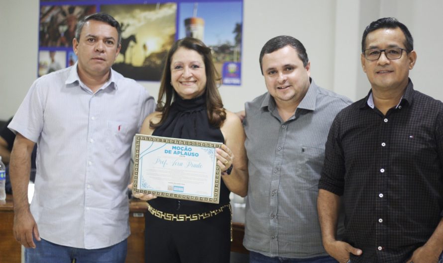 Câmara de Bela Vista aprova Moção de Aplausos do vereador JT à professora Vera Prado