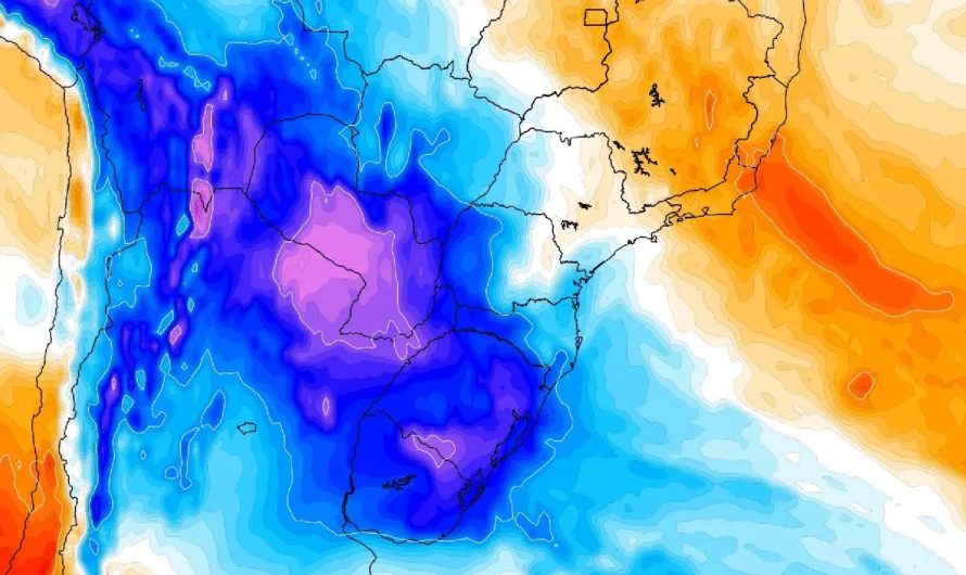 Massa de ar polar provoca queda nas temperaturas, com mínima de 5°C em MS 