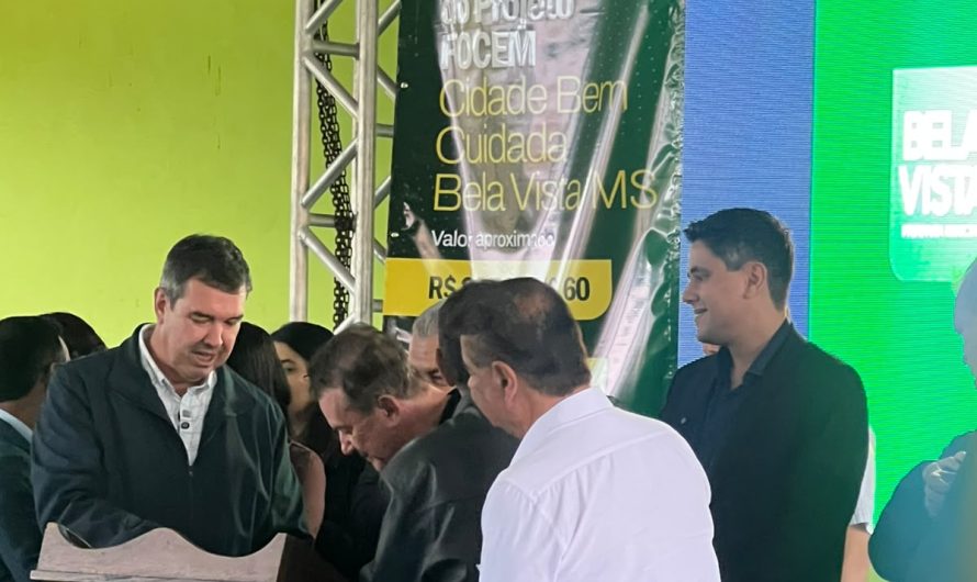 Governador Riedel realiza visita a Bela Vista e destaca investimentos de 24 milhões viabilizados por ex-chefe da Casa Civil Eduardo Rocha e ex Ministra do Planejamento Simone Tebet